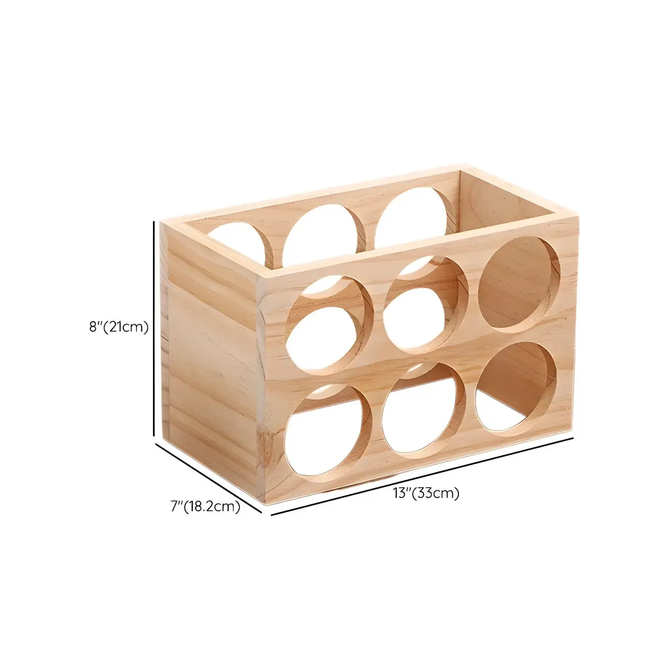 Natural Wooden Stackable Wine Rack Tabletop Wine Holder