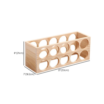 Natural Wooden Stackable Wine Rack Tabletop Wine Holder