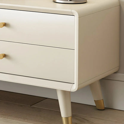 87 Nordic Natural Wood Storage TV Stand with Sliding Doors