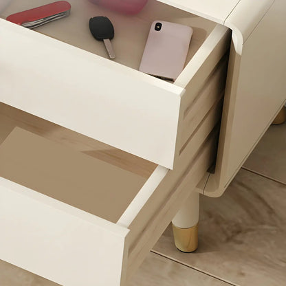 87 Nordic Natural Wood Storage TV Stand with Sliding Doors