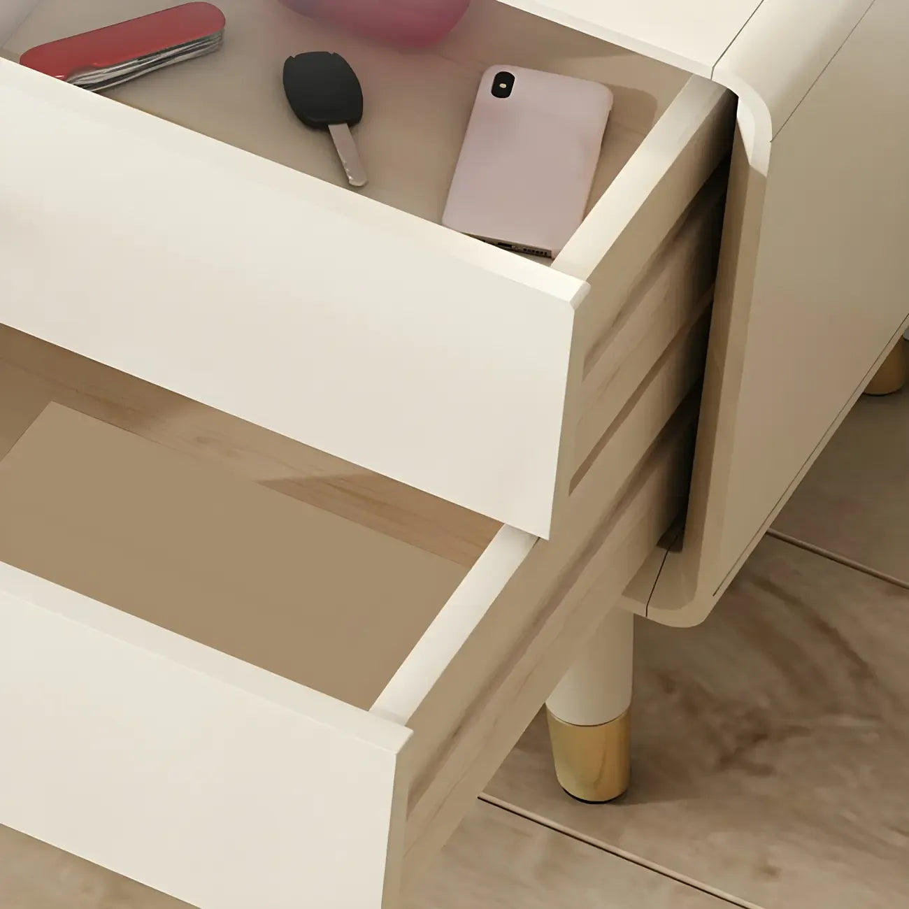 87 Nordic Natural Wood Storage TV Stand with Sliding Doors