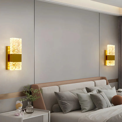 Glam Vanity Wall Light with Crystal Shades for Bathroom