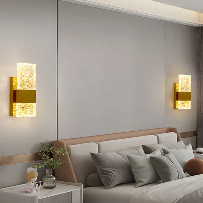 Glam Vanity Wall Light with Crystal Shades for Bathroom