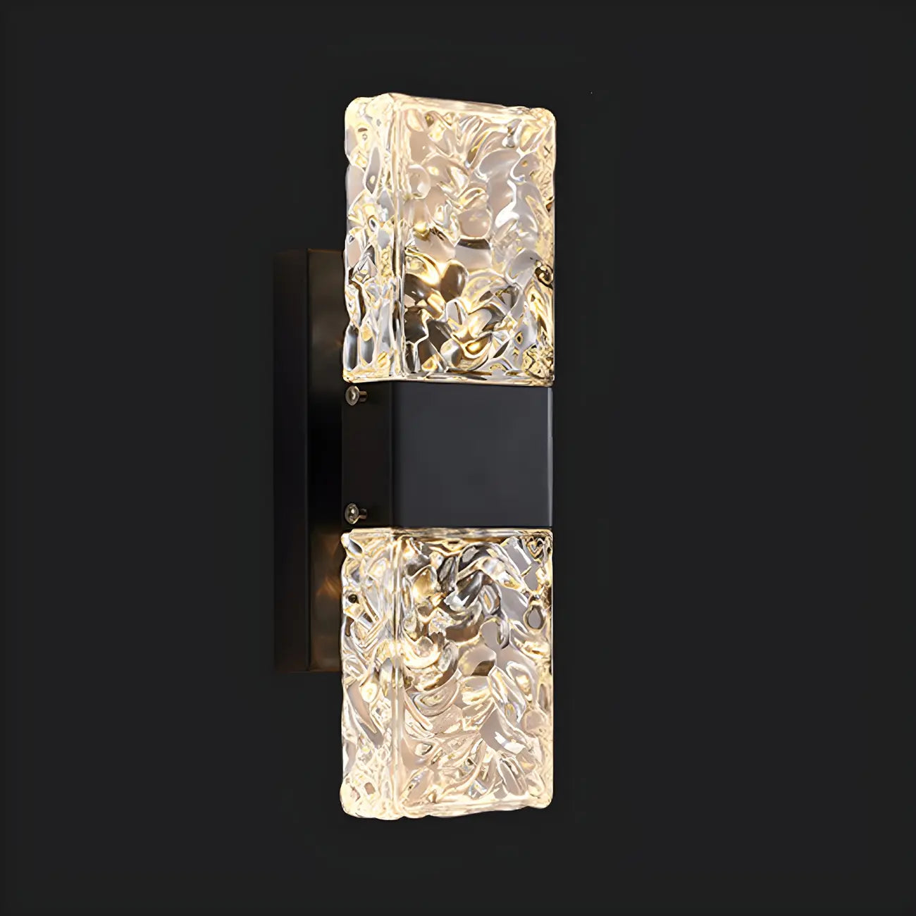 Glam Vanity Wall Light with Crystal Shades for Bathroom