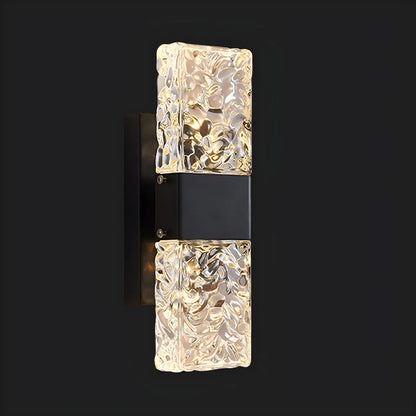 Glam Vanity Wall Light with Crystal Shades for Bathroom