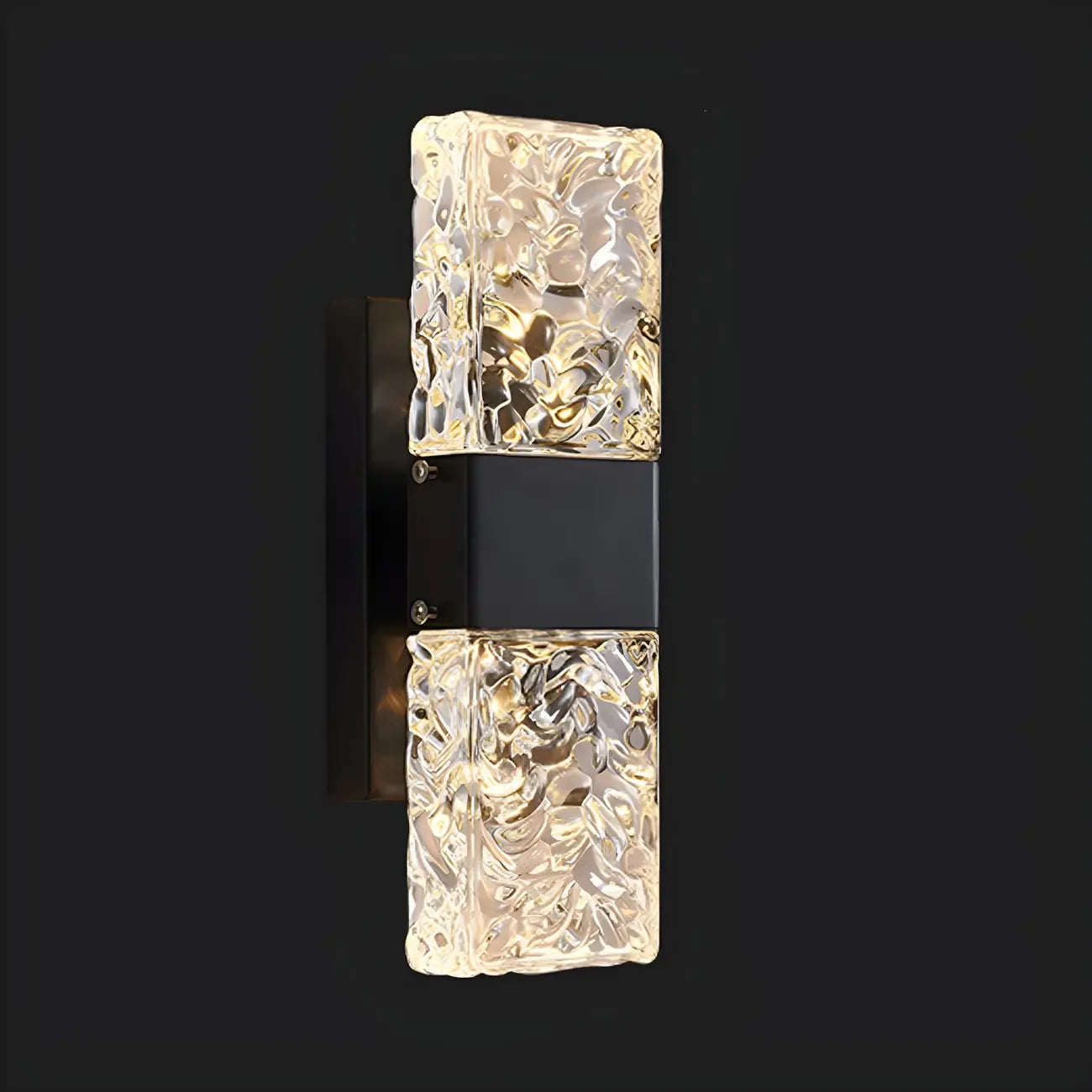 Glam Vanity Wall Light with Crystal Shades for Bathroom