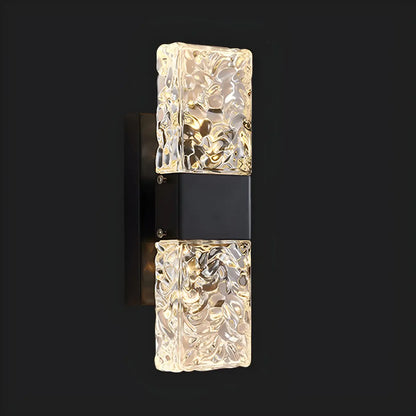 Glam Vanity Wall Light with Crystal Shades for Bathroom