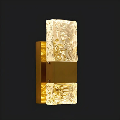 Glam Vanity Wall Light with Crystal Shades for Bathroom