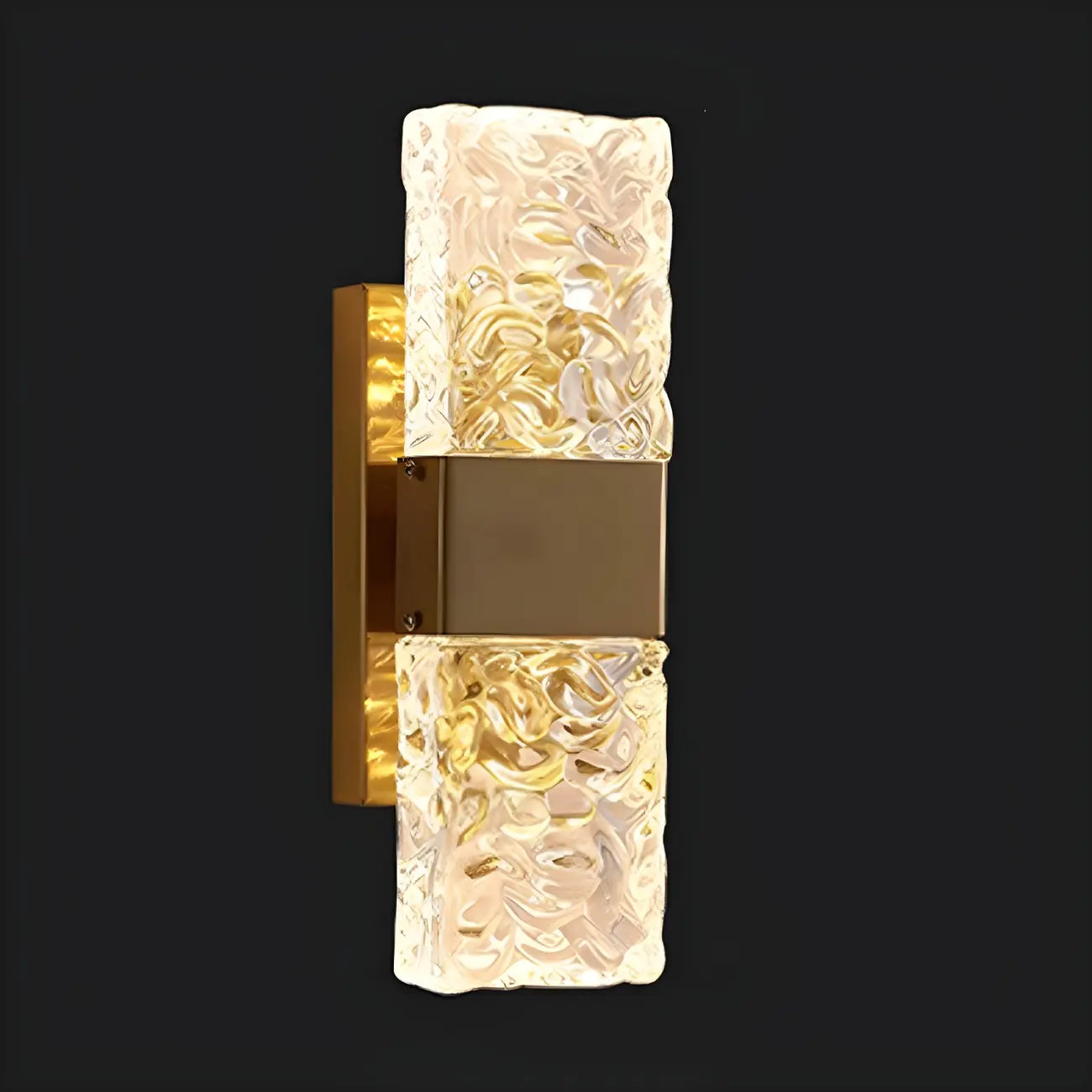 Glam Vanity Wall Light with Crystal Shades for Bathroom