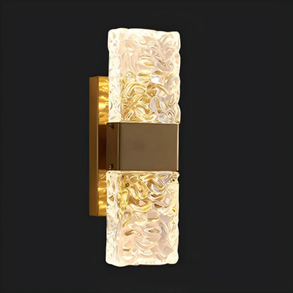 Glam Vanity Wall Light with Crystal Shades for Bathroom