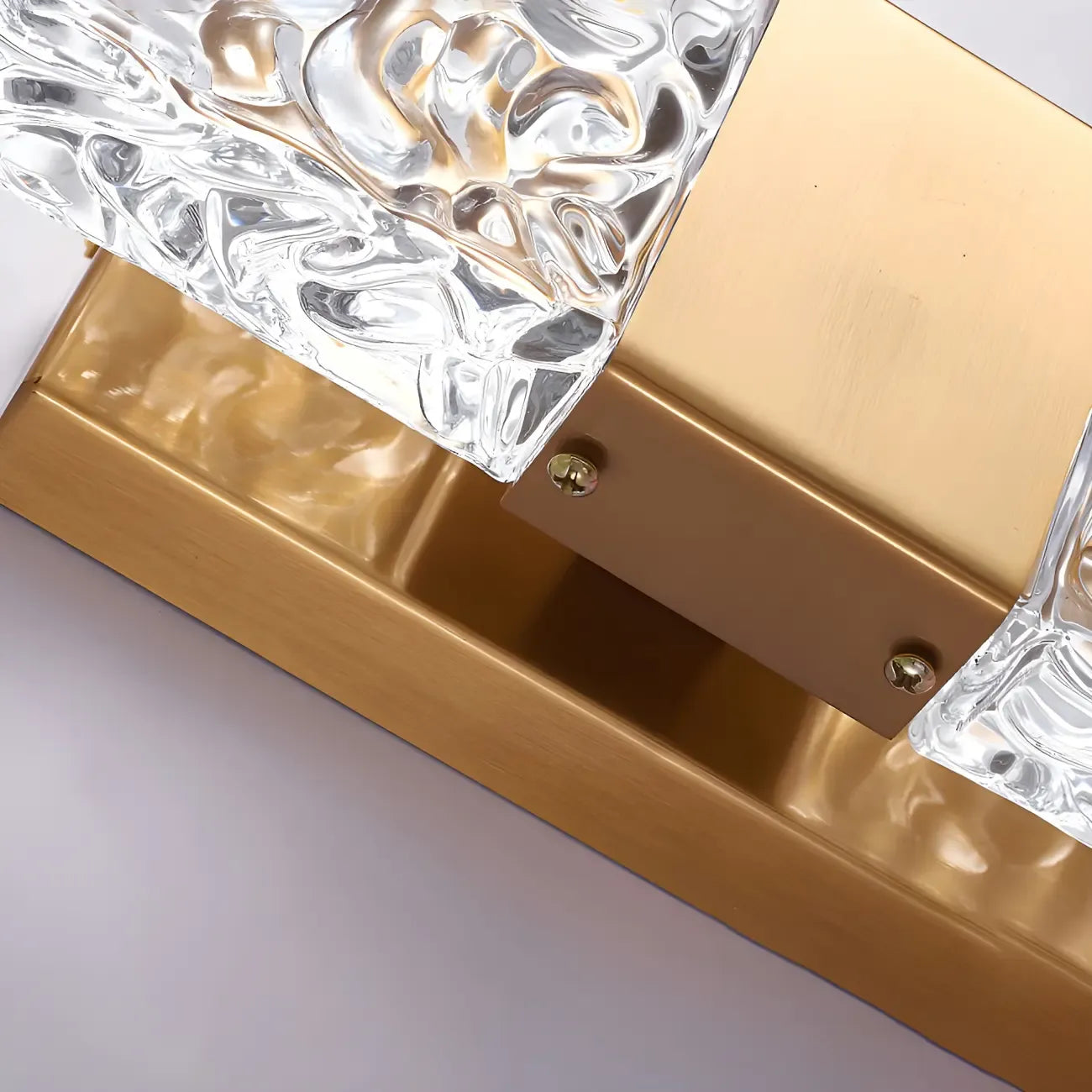 Glam Vanity Wall Light with Crystal Shades for Bathroom