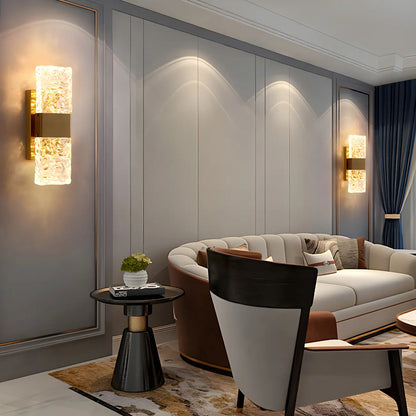 Glam Vanity Wall Light with Crystal Shades for Bathroom