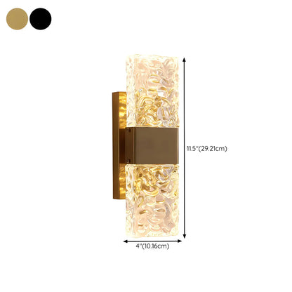 Glam Vanity Wall Light with Crystal Shades for Bathroom