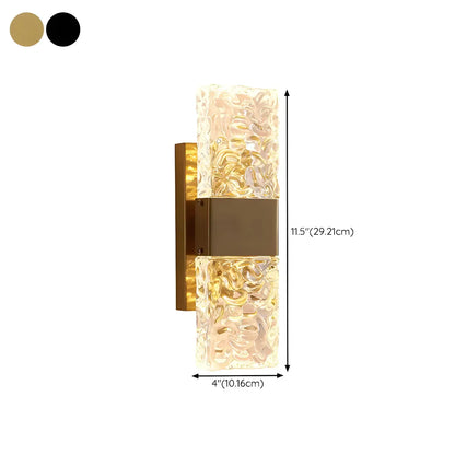 Glam Vanity Wall Light with Crystal Shades for Bathroom