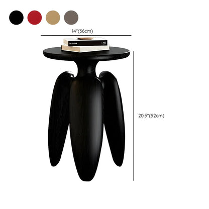 Natural Ash Wood Round Living Room Side Table Three Legs